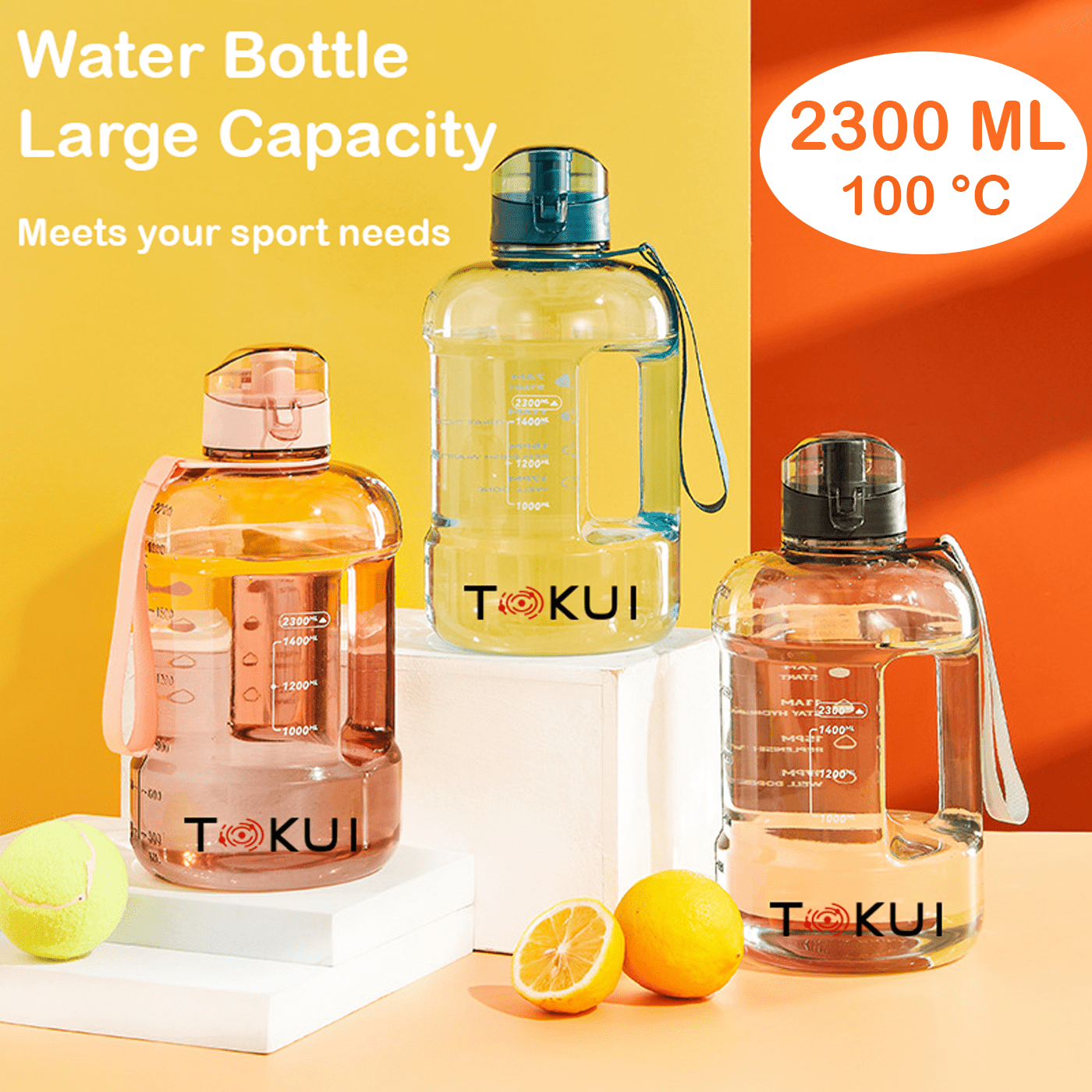 Stay Hydrated with the Tokui 2300 ML Motivational Water Bottle - Tokui Pty Ltd